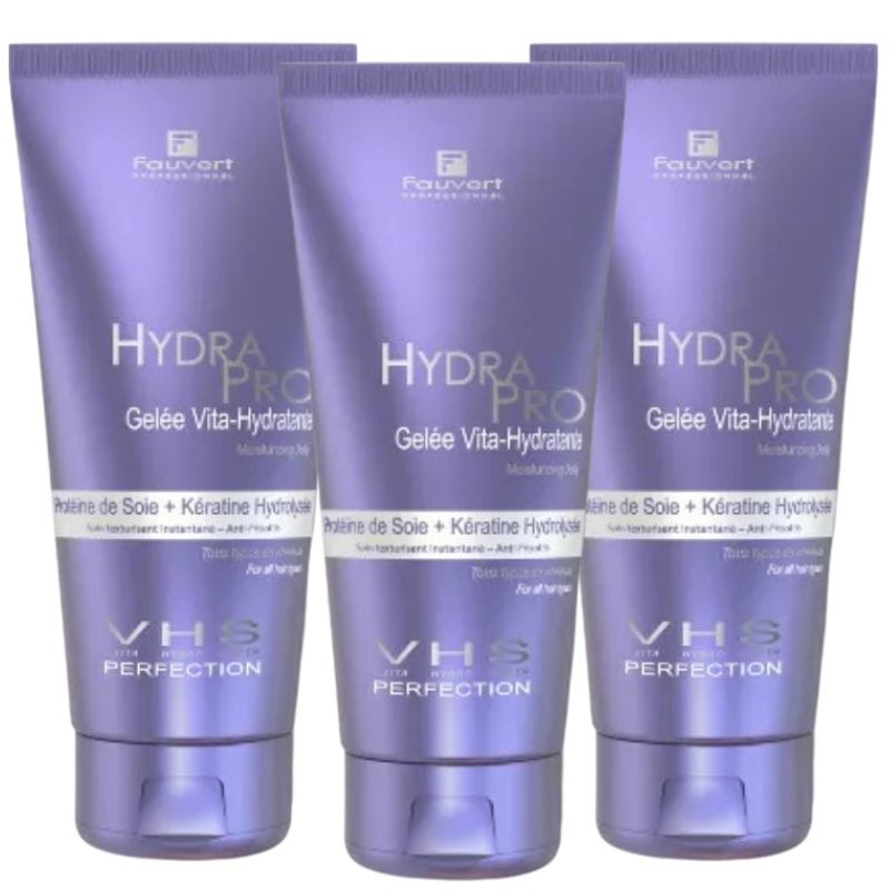 Trio Gelée Vita-Hydratante Protéine de Soie - HYDRA PRO 3x200 ml - FAUVERT Professionnel