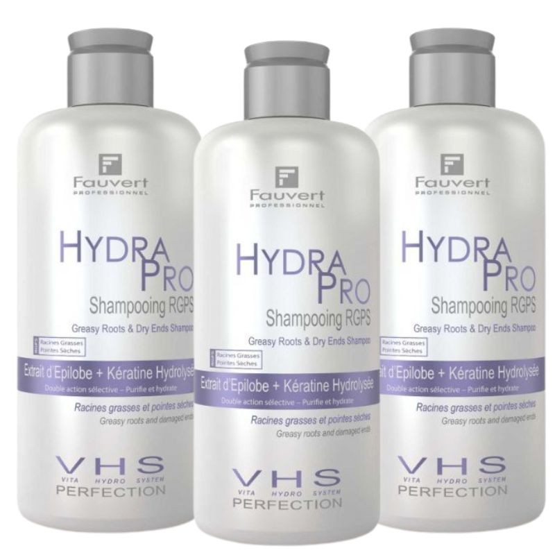 Trio Shampooings Racines Grasses Pointes Sèches 3x250 ml - Hydra Pro | FAUVERT Professionnel