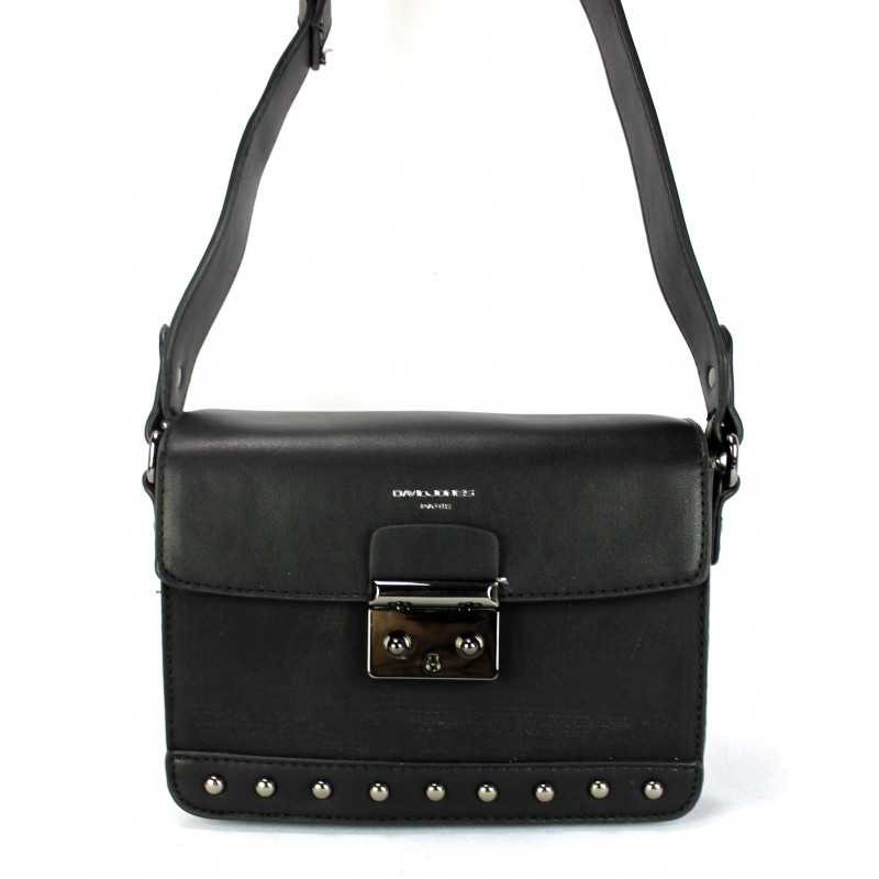 Sac à Main Façon Cuir avec Clous Noir ou Kaki