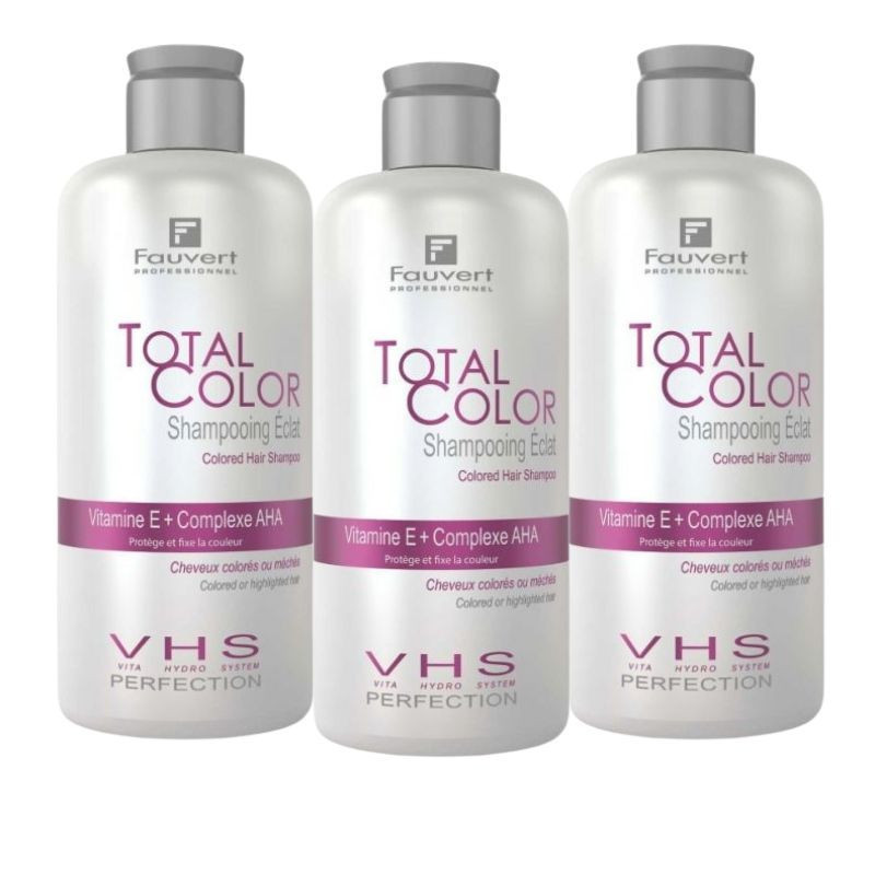 Trio Shampooing Éclat Total Color 3x250 ml - FAUVERT Professionnel