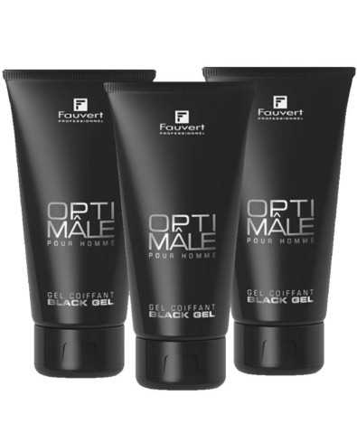 Trio Gel Coiffant Black Gel Coloré Noir Optimâle | FAUVERT