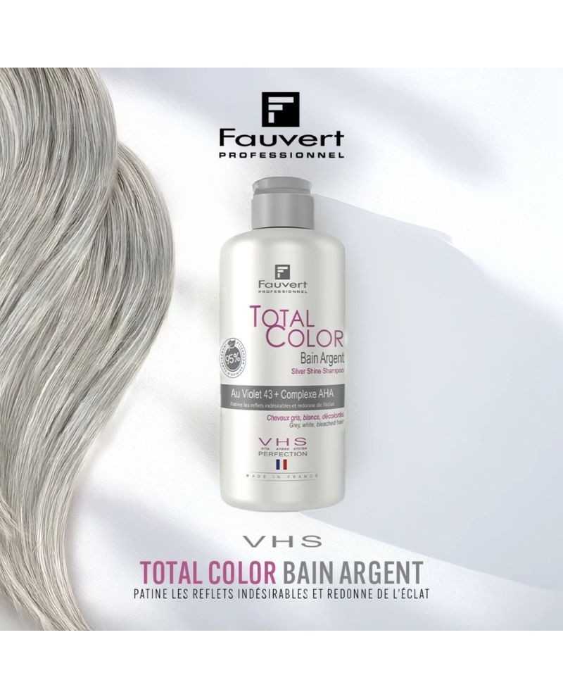 Bain Argent Shampooing Neutralisant - Total Color | FAUVERT Professionnel