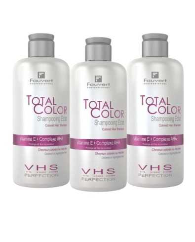 Trio Shampooing Éclat Total Color 3x250 ml - FAUVERT Professionnel
