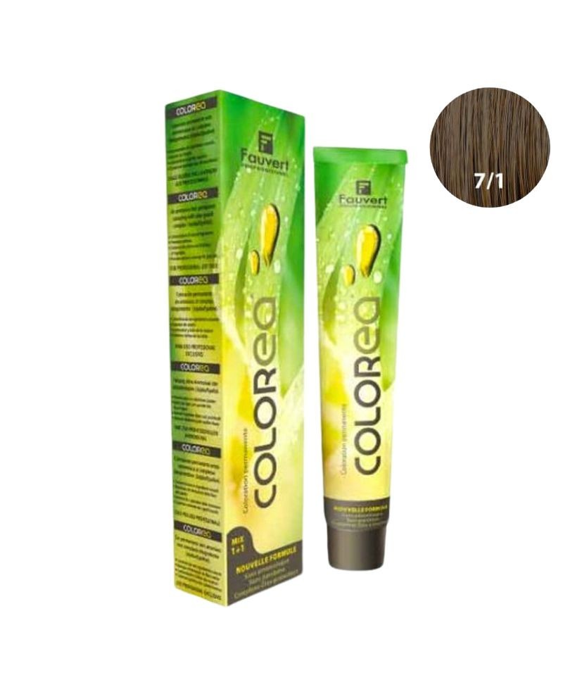 Coloration COLOREA 7/1 Blond Cendré - FAUVERT Professionnel 100 ml