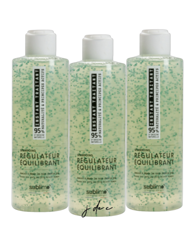 Trio Shampooing Régulateur Équilibrant 3x200ml - Sublimo Instant Traitant - Assainit & Régule les Cuirs Chevelus Gras