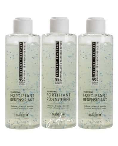 Trio Shampooing Fortifiant Redensifiant 3x200ml - Sublimo Instant Traitant - Shampooing de Massage Renforce, Stimule, Densifie