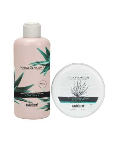 Duo Shampooing et Soin Profond Embellisseur de Boucles Aloe Vera - Douceur Nature | Sublimo