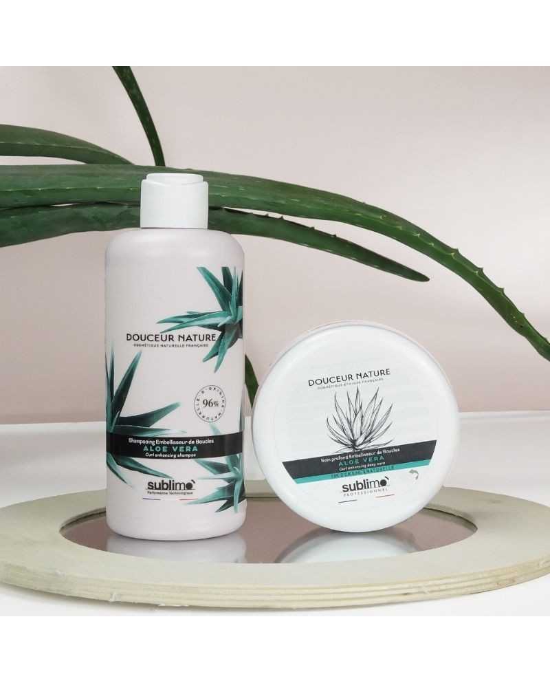 Duo Shampooing et Soin Profond Embellisseur de Boucles Aloe Vera - Douceur Nature | Sublimo