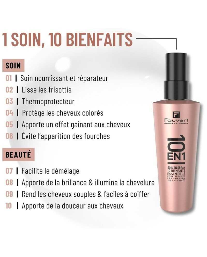 Soin Spray 10 en 1 FAUVERT • Réparation cheveux secs & abîmés