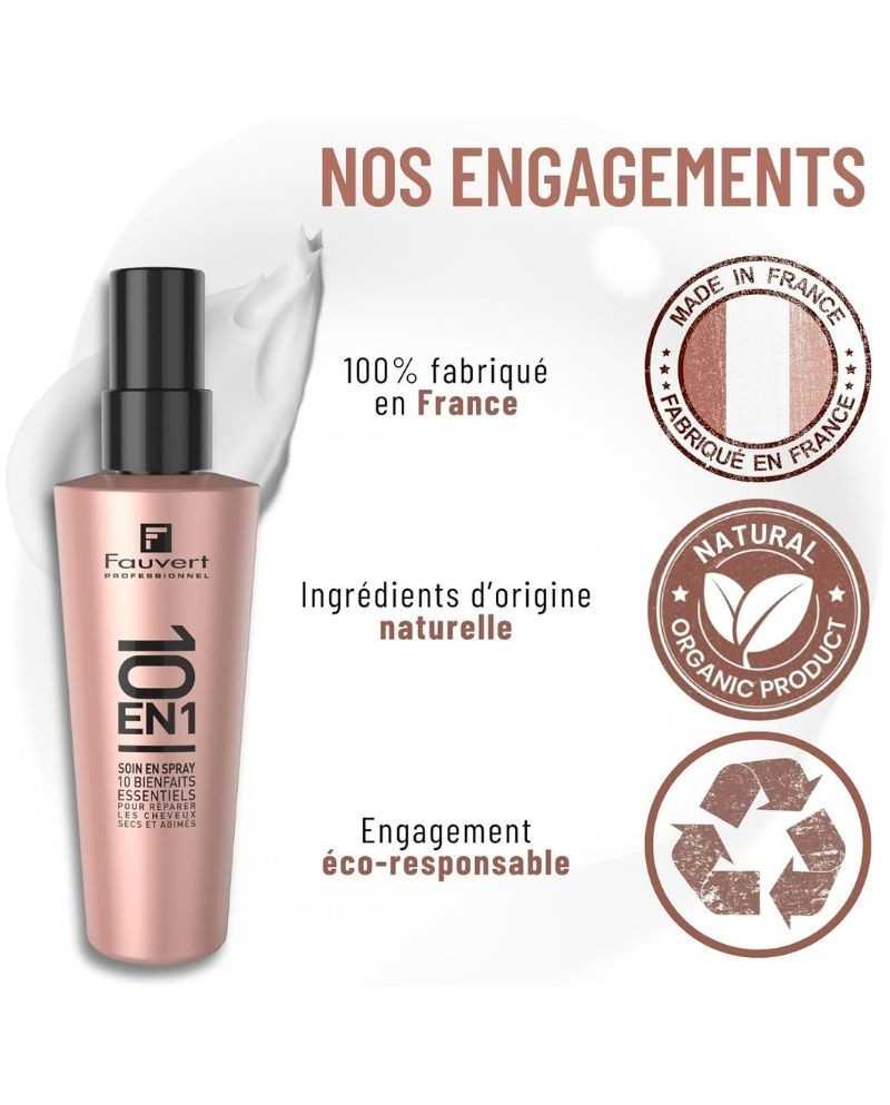 Soin Spray 10 en 1 FAUVERT • Réparation cheveux secs & abîmés