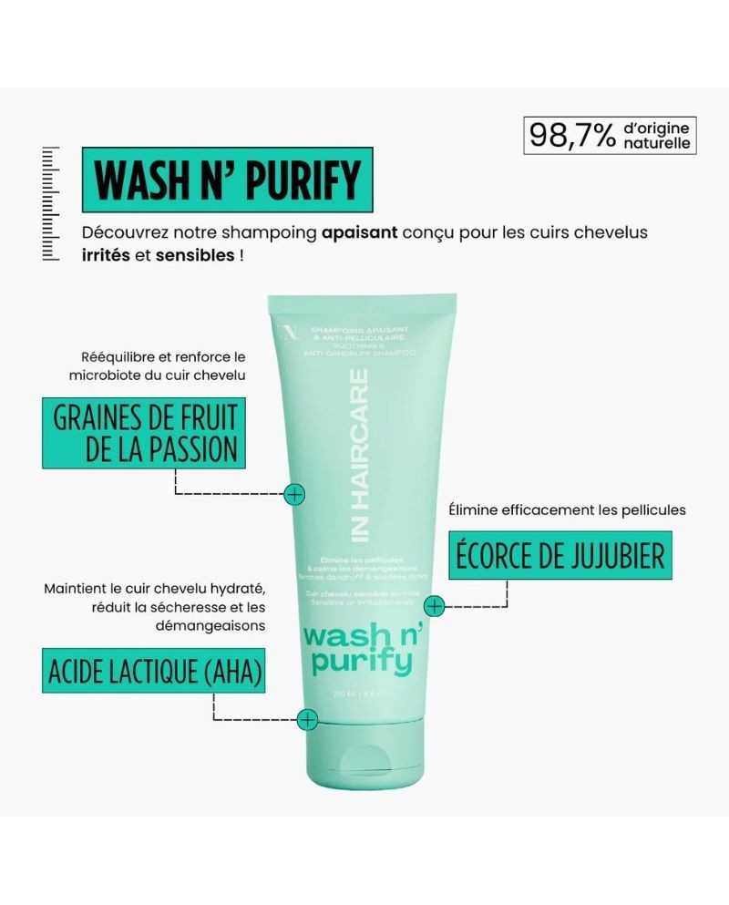 Shampooing Apaisant & Anti-Pelliculaire Wash N' Purify - In Haircare