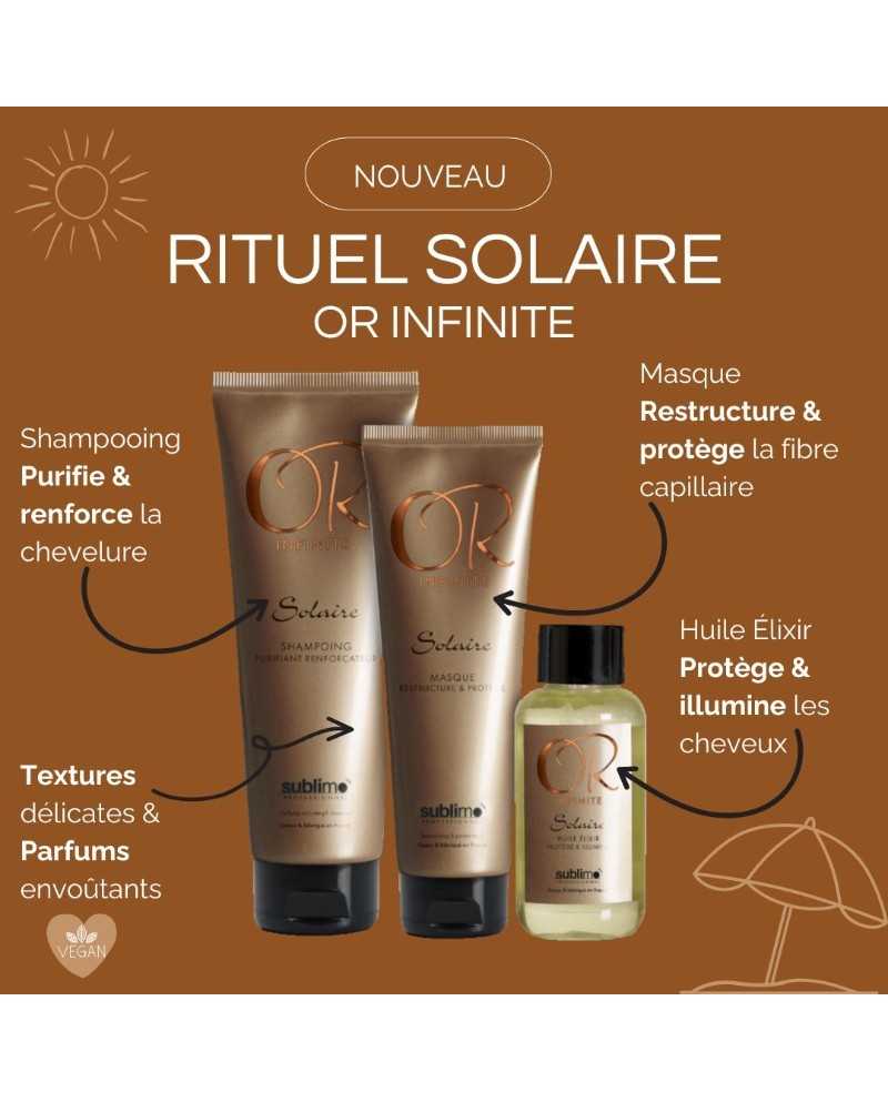 Mini rituel solaire Or Infinite - Soin cheveux format voyage Sublimo