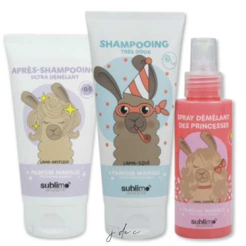 Trio de Soins Cheveux Douceur & Hydratation - Routine Capillaire Parfum Mangue - Sublimo Enfants