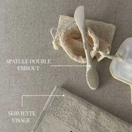 Spatule Brosse Visage ENAYA - Accessoire 2‑en‑1 masque & nettoyage