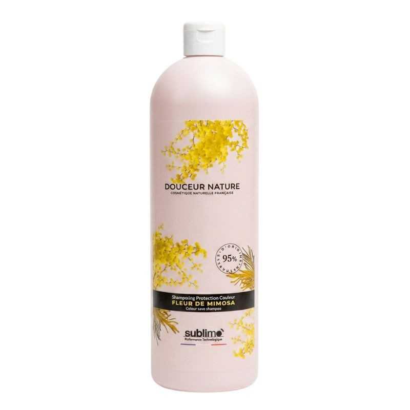 Shampooing Protection Couleur Fleur de Mimosa DOUCEUR NATURE 1 Litre • SUBLIMO