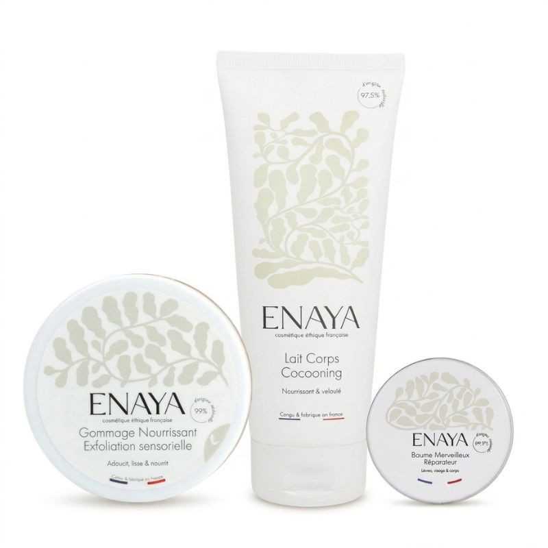 Rituel gommage et nutrition ENAYA – soin corps naturel