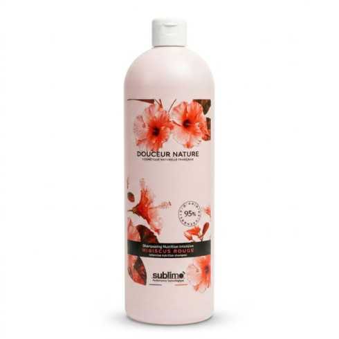 Shampooing Nutrition Intensive Hibiscus Rouge DOUCEUR NATURE 1 Litre • SUBLIMO