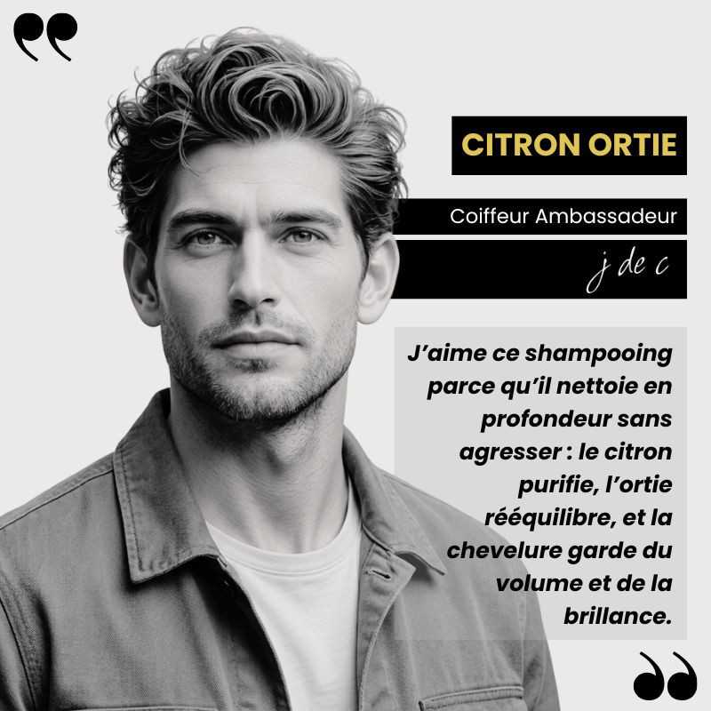 Shampooing Détoxifiant Équilibrant Citron & Ortie - Douceur Nature Sublimo - 1000 ML
