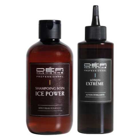 Shampooing Ice Power & Lotion Extrême | Antichute Défi pour Homme