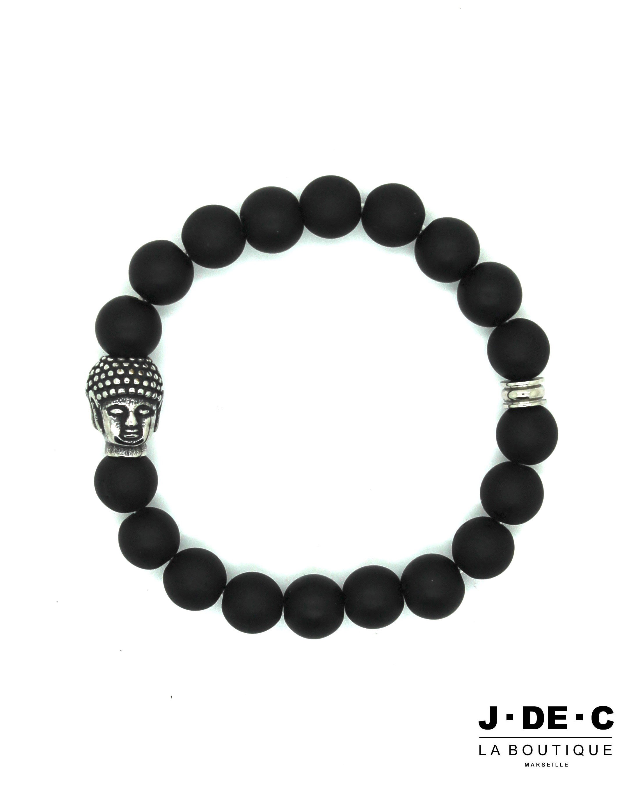 Bracelet Bouddha Perles Onyx Noir Mat - J.DE.C MODE