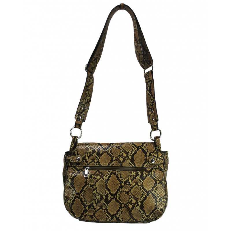 Sac Python Marron Bandoulière Epaule - J.DE.C