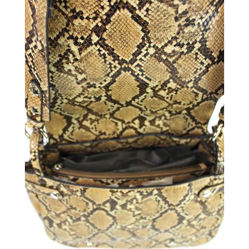 Sac Python Marron Bandoulière Epaule - J.DE.C