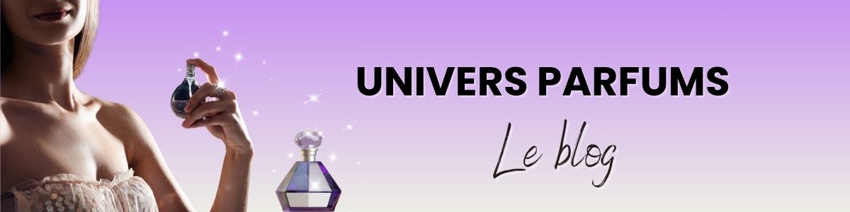 Une femme se parfume délicatement avec un flacon d'une fragrance étoilée. Le blog Univers Parfum Jdecboutique.com