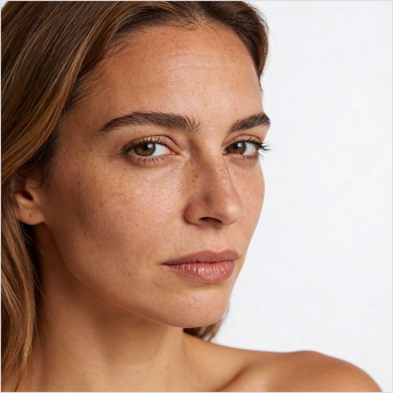 Femme au profil peau mixte déshydratée