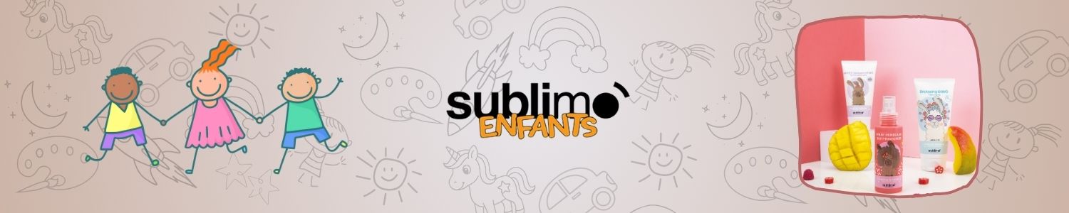 Sublimo Enfants : Produits de soins cheveux et toilette pour les enfants, photo de dessins d'enfants et des produits de la marque sublimo