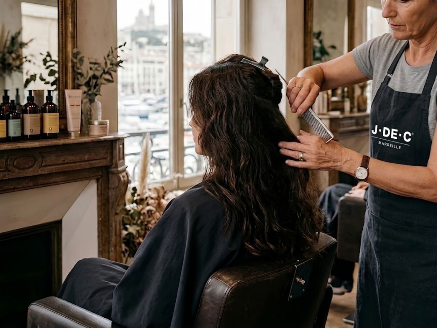 Soin capillaire et lissage des cheveux en salon J DE C Marseille